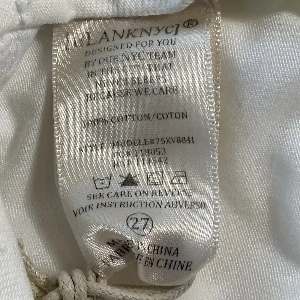 Blank NYC Womens Shorts‎ 27 White High Rise Denim Belt Classic Minimalist Preppy